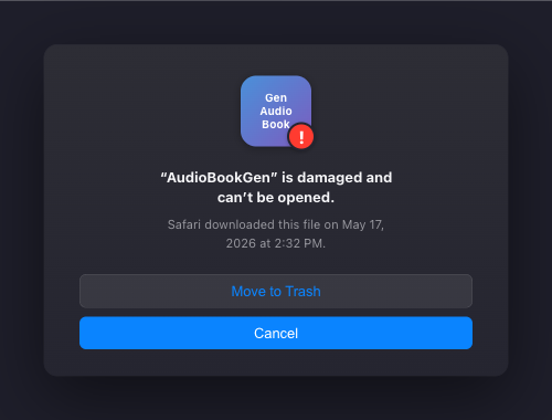 macOS Gatekeeper Warning